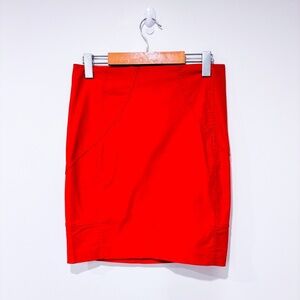 DYNAMITE Red Pencil‎ Skirt Slim Fit High Waist Stretch Office Retro | Small *